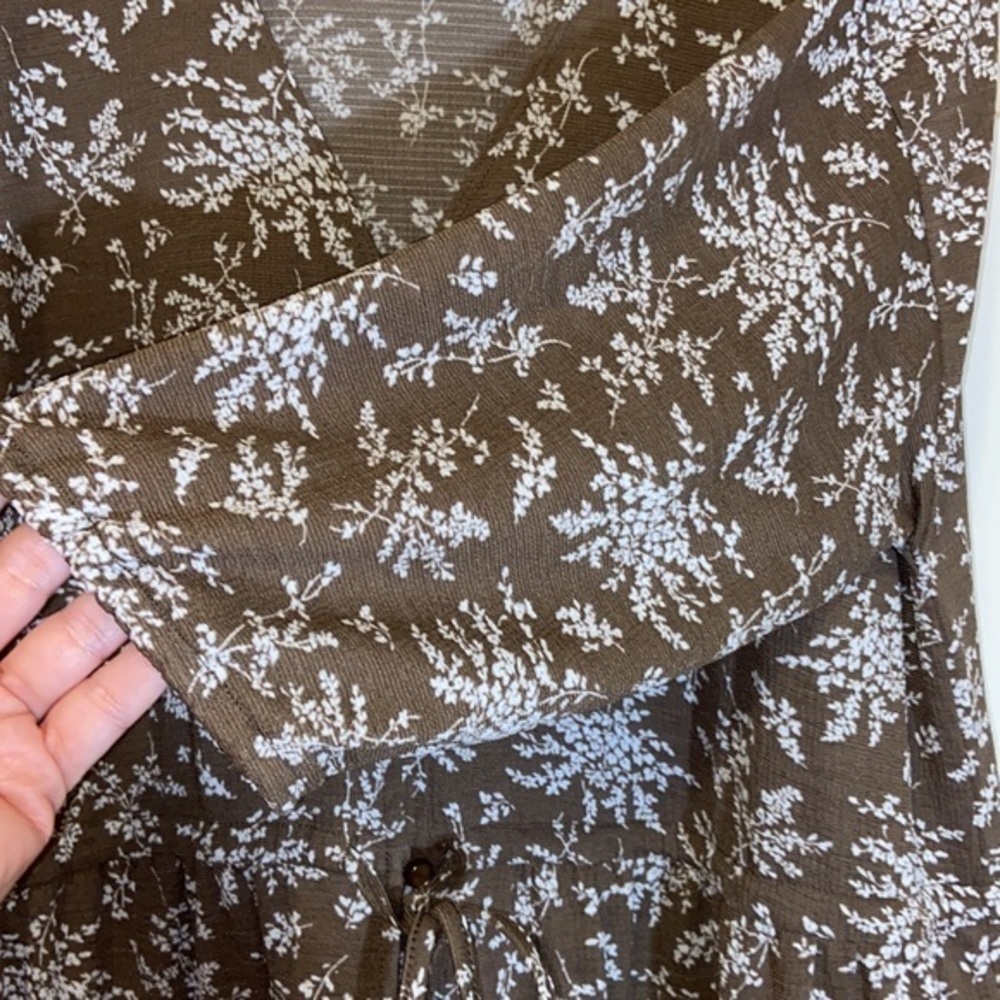Chocol Raffin • Women’s 3/4 sleeve floral Robe • OSFM - Picture 6 of 11